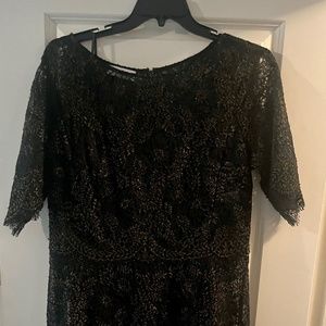 Black dress with gold sparkle